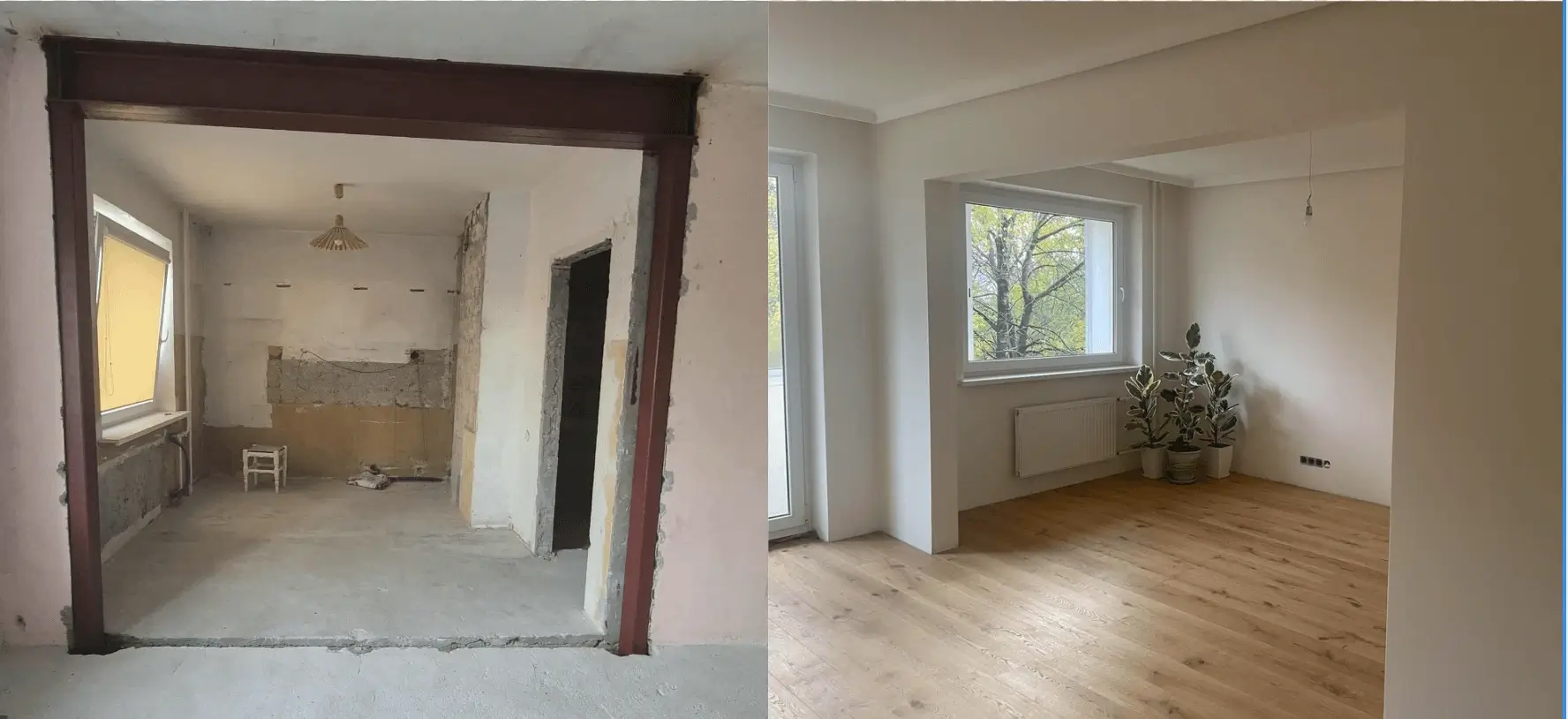 sename bute sienu griovimas